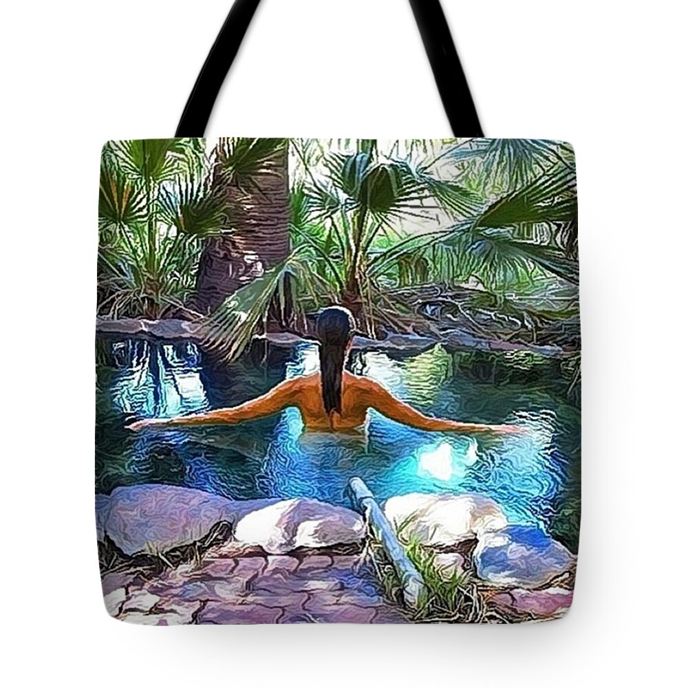 Tropical Tote Bag featuring the New Upload by Snake Jagger