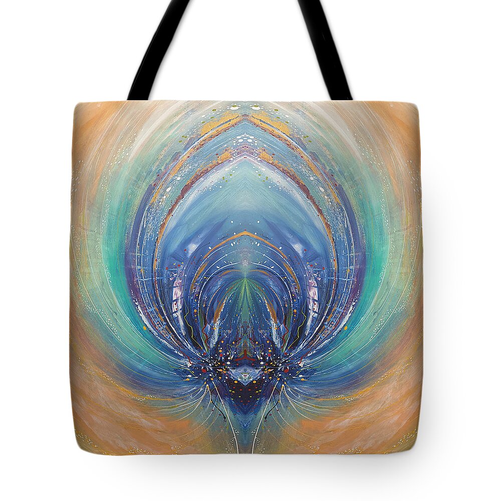 Drop Tote Bag featuring the digital art New Year Mirror 1 by Themayart