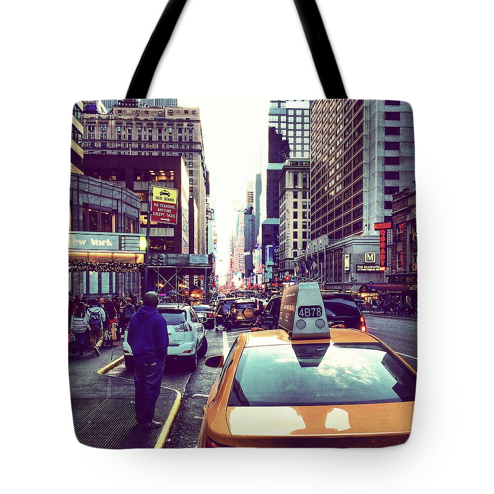Architecture Tote Bag featuring the photograph New York City Traffic by Patrick Malon