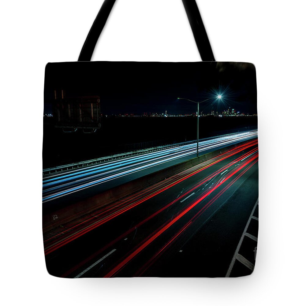 Architecture Tote Bag featuring the photograph New York Traffic by Stef Ko