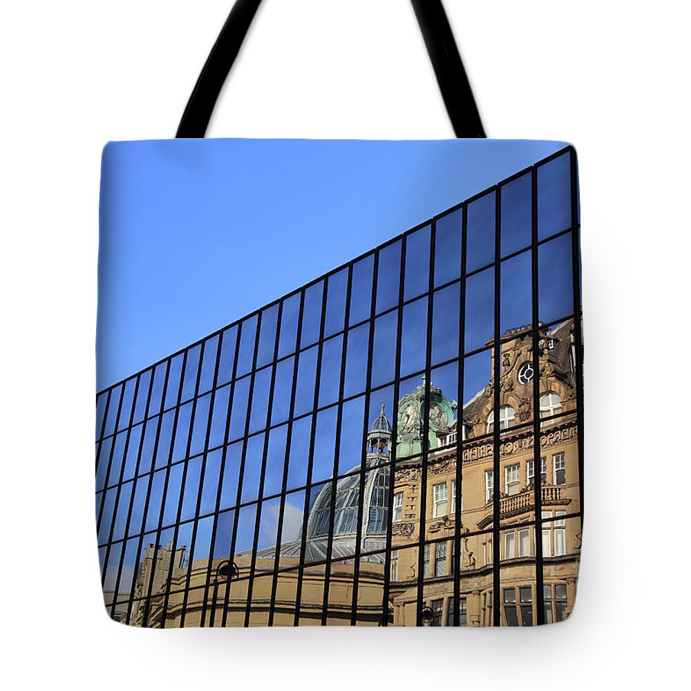 Monument Tote Bag featuring the photograph Newcastle City Centre by Bryan Attewell
