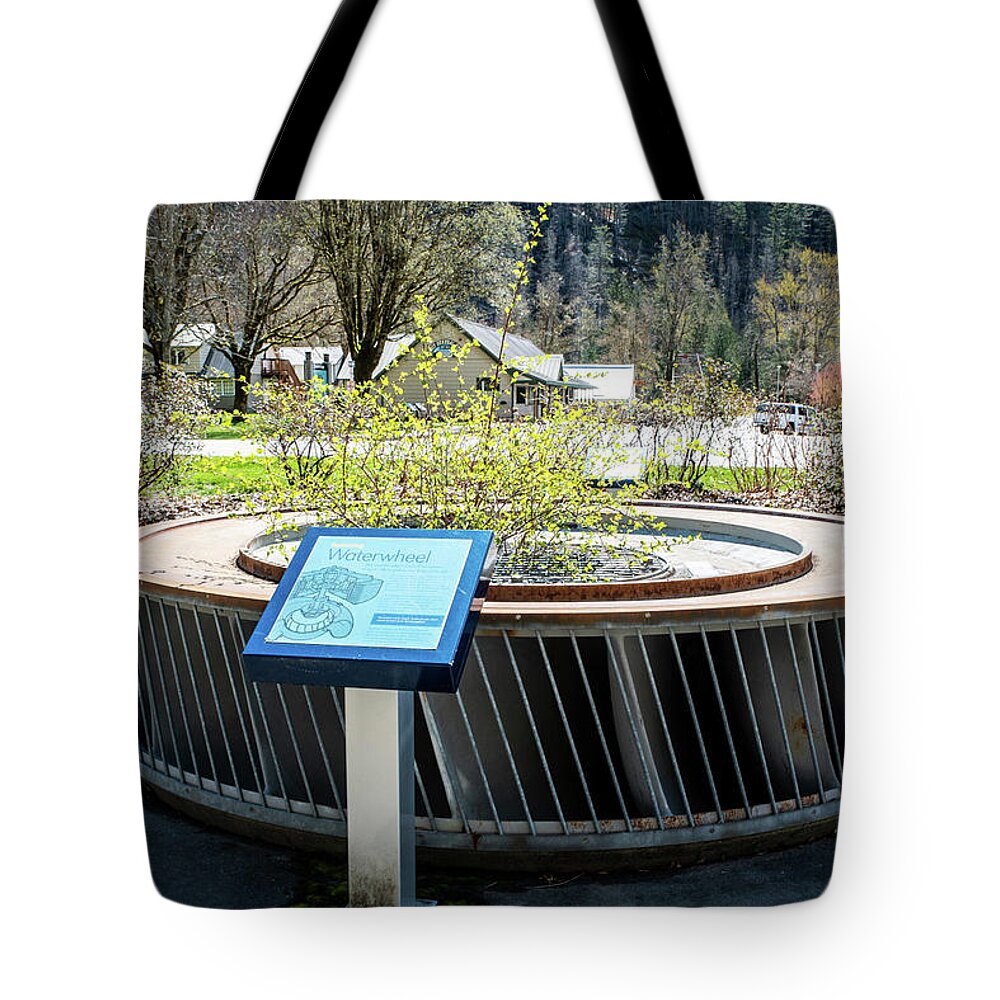Newhalem Turbine Runner And Planter Tote Bag featuring the photograph Newhalem Turbine Runner and Planter by Tom Cochran