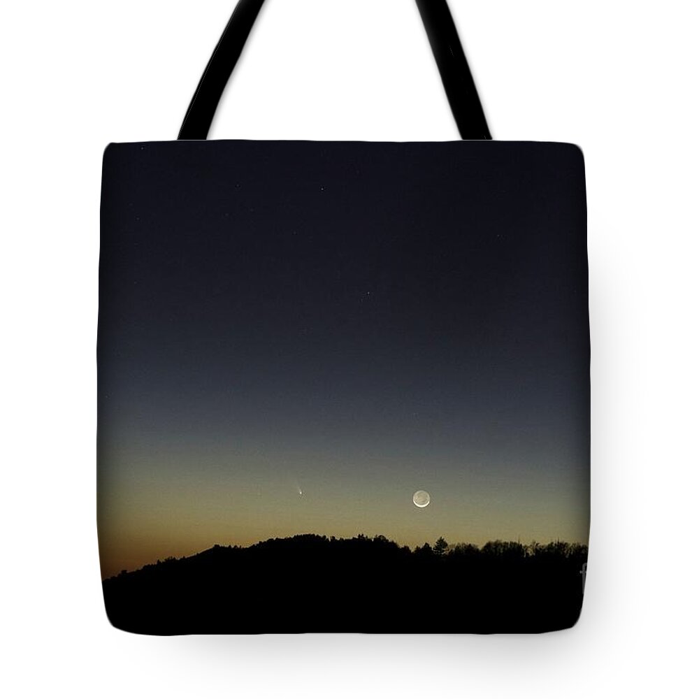 Moon Tote Bag featuring the photograph NewMexico Moon by Mary Kobet