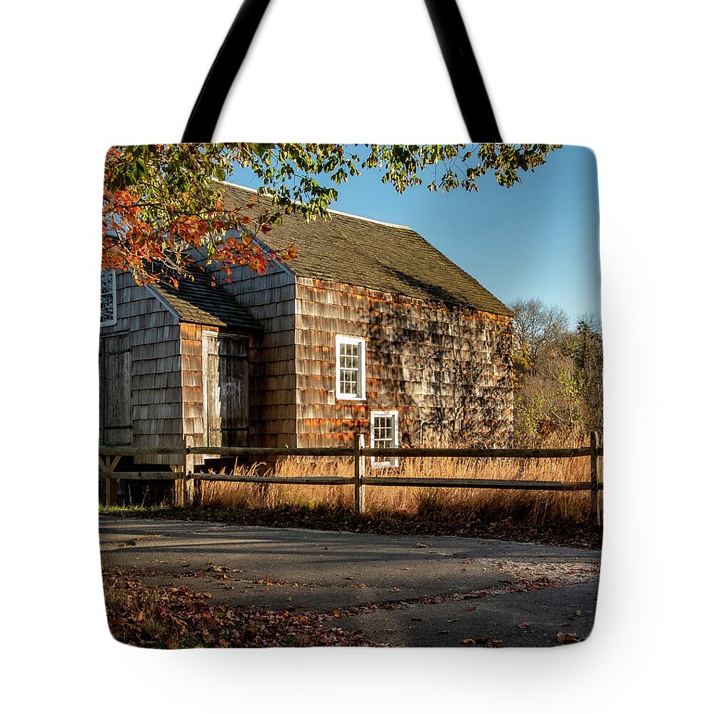 Grist Mill Tote Bag featuring the photograph Nicoll Grist Mill by Cathy Kovarik