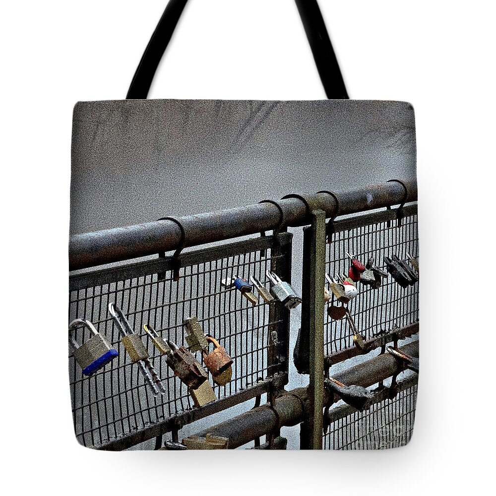 Nifti Tote Bag featuring the photograph Nifti Locks by Christopher Plummer