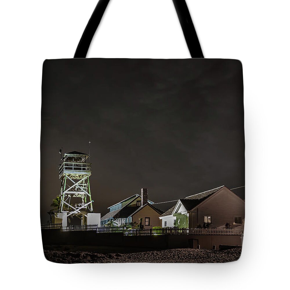 Night Tote Bag featuring the photograph Night at House of Refuge by Tom Claud