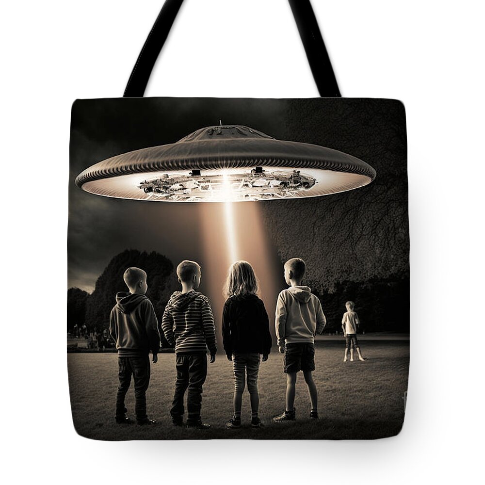 Night Tote Bag featuring the mixed media Night Games II by Jay Schankman