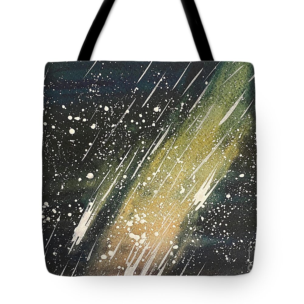 Stars Tote Bag featuring the painting Night Sky by Lisa Neuman