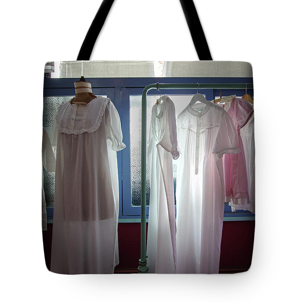 Victorian Tote Bag featuring the photograph Nightdresses by Average Images