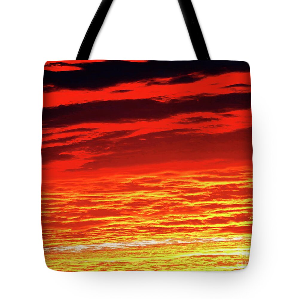 Sunset Tote Bag featuring the photograph No-Glow Sunset by Rick Locke - Out of the Corner of My Eye