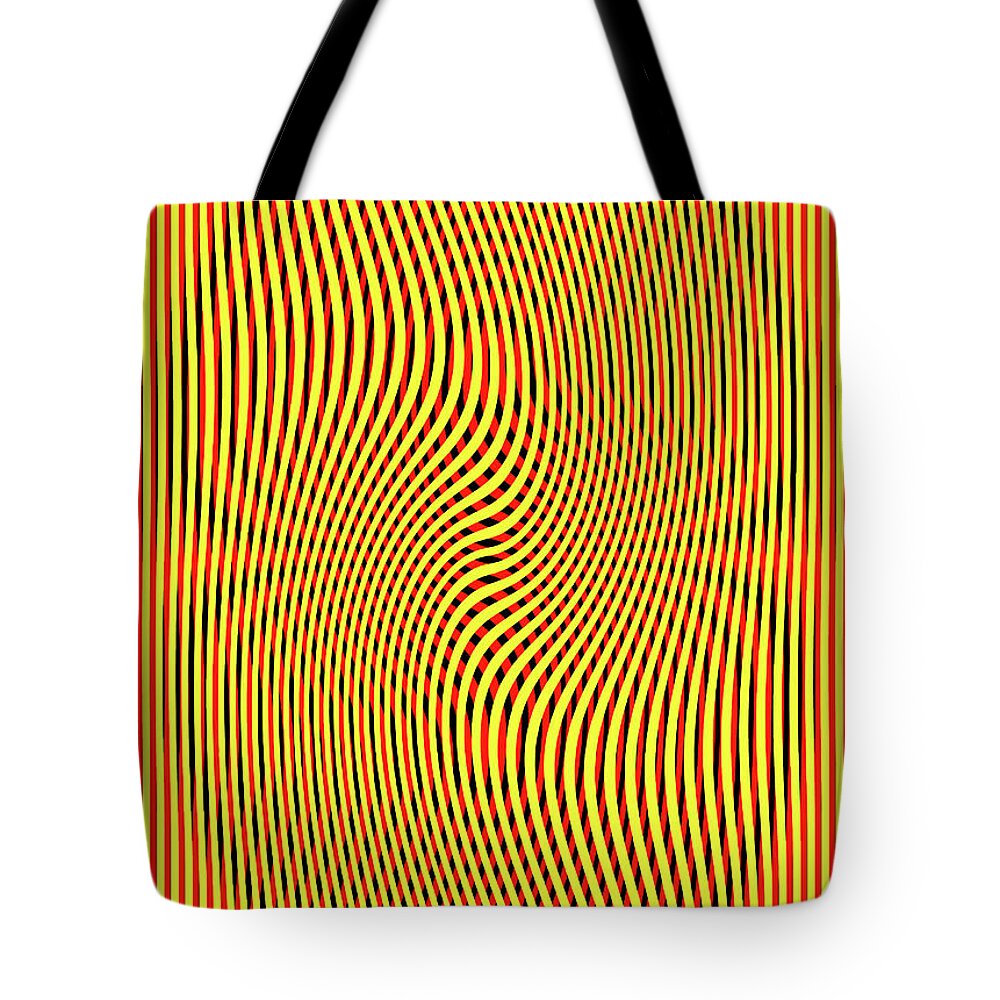 Moiré Tote Bag featuring the mixed media No Green by Gianni Sarcone