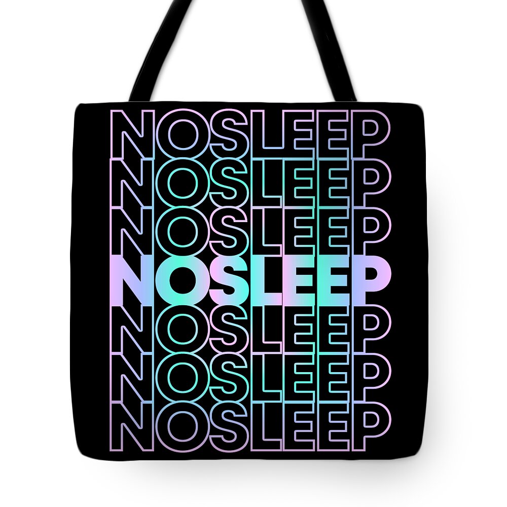 Retro Tote Bag featuring the digital art No Sleep Rave Festival EDM by Flippin Sweet Gear