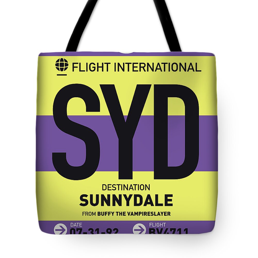 Buffy Tote Bag featuring the digital art No009 MY Sunnydale Luggage Tag Poster by Chungkong Art