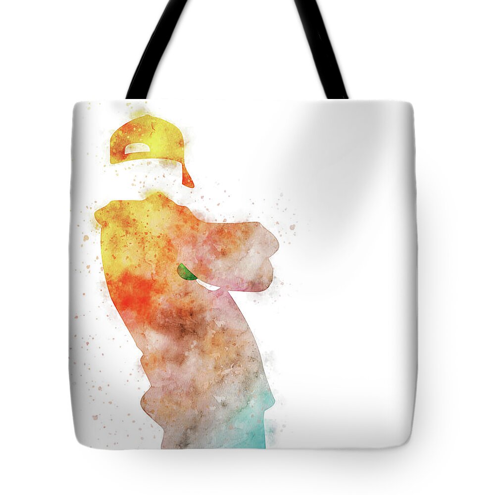 Beastie Tote Bag featuring the digital art No025 MY BEASTIE BOYS Watercolor Music poster by Chungkong Art