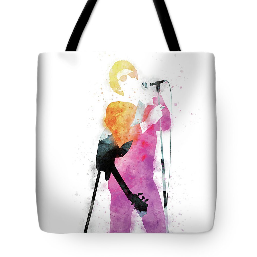 Lou Tote Bag featuring the digital art No068 MY LOU REED Watercolor Music poster by Chungkong Art