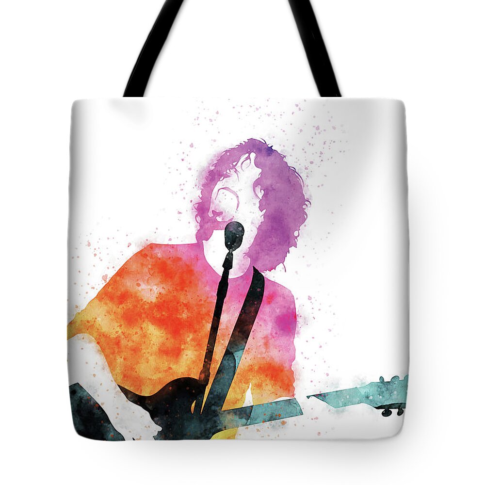 Soundgarden Tote Bag featuring the digital art No138 MY Soundgarden Watercolor Music poster by Chungkong Art