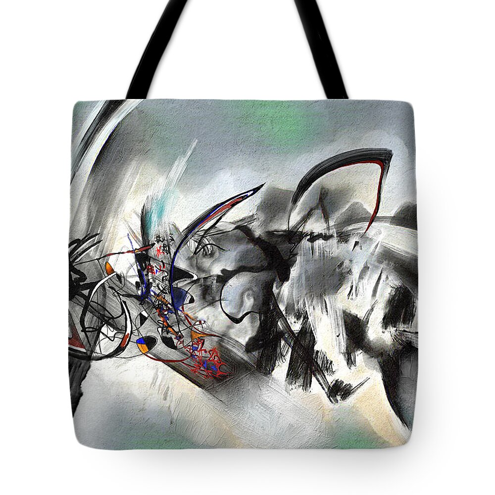 Digitalpainting Tote Bag featuring the painting No.27 by Wolfgang Schweizer