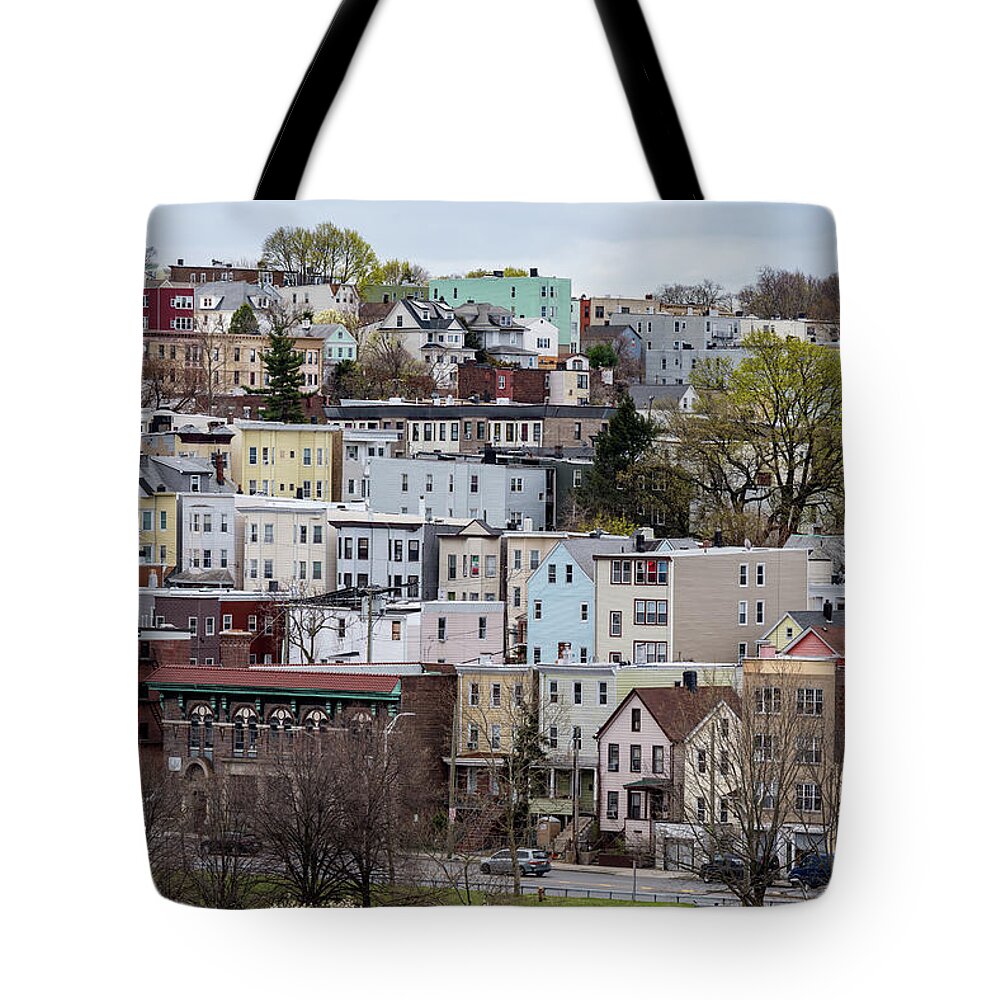 Bath House Tote Bag featuring the photograph Nodine Hill by Kevin Suttlehan