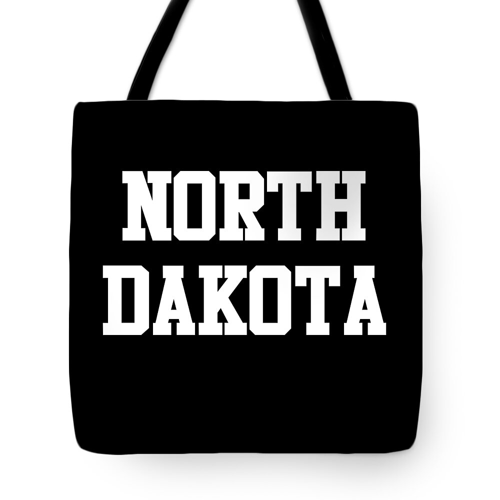 Funny Tote Bag featuring the digital art North Dakota by Flippin Sweet Gear