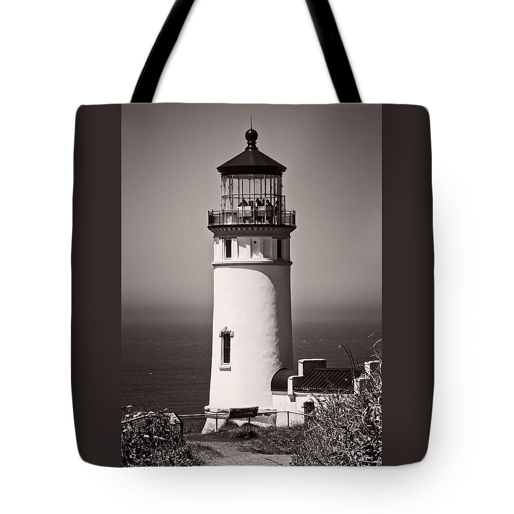 America Tote Bag featuring the photograph North Head Lighthouse by Loren Gilbert