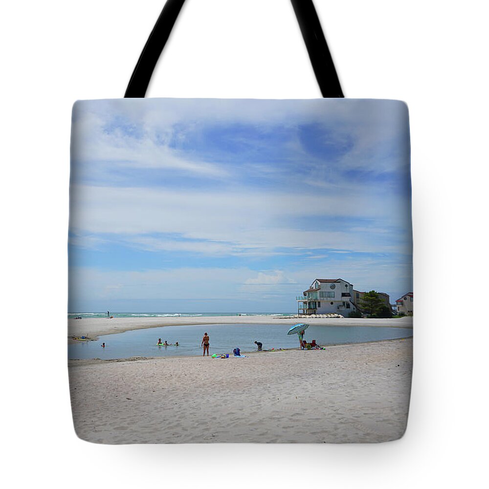 Beach Scene Tote Bag featuring the photograph North Topsail Island Beach by Mike McGlothlen