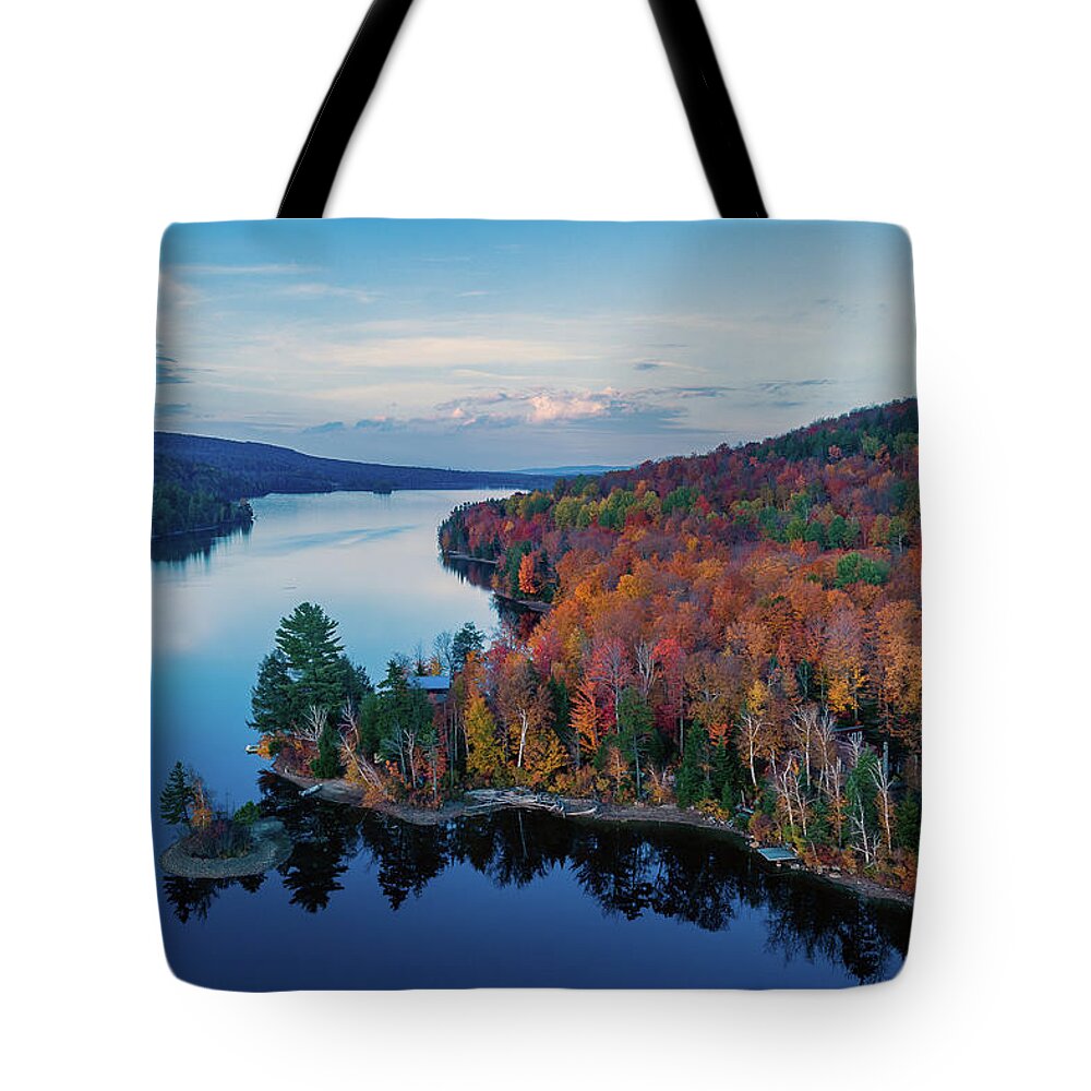 Norton Pond Tote Bag featuring the photograph Norton Pond Vermont by John Rowe