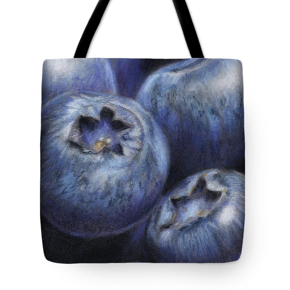  Tote Bag featuring the pastel Blueberries by Kirsty Rebecca