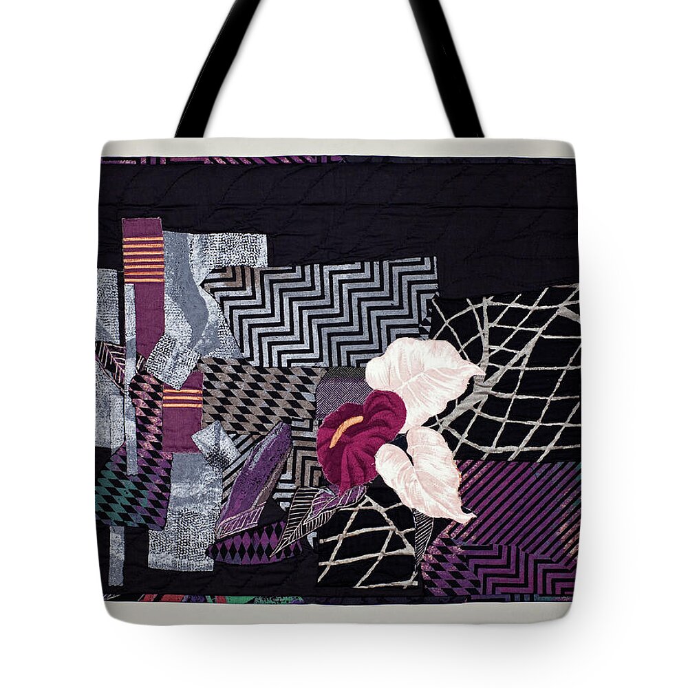 Black Tote Bag featuring the mixed media Not Everything in Life is Black or White by Vivian Aumond