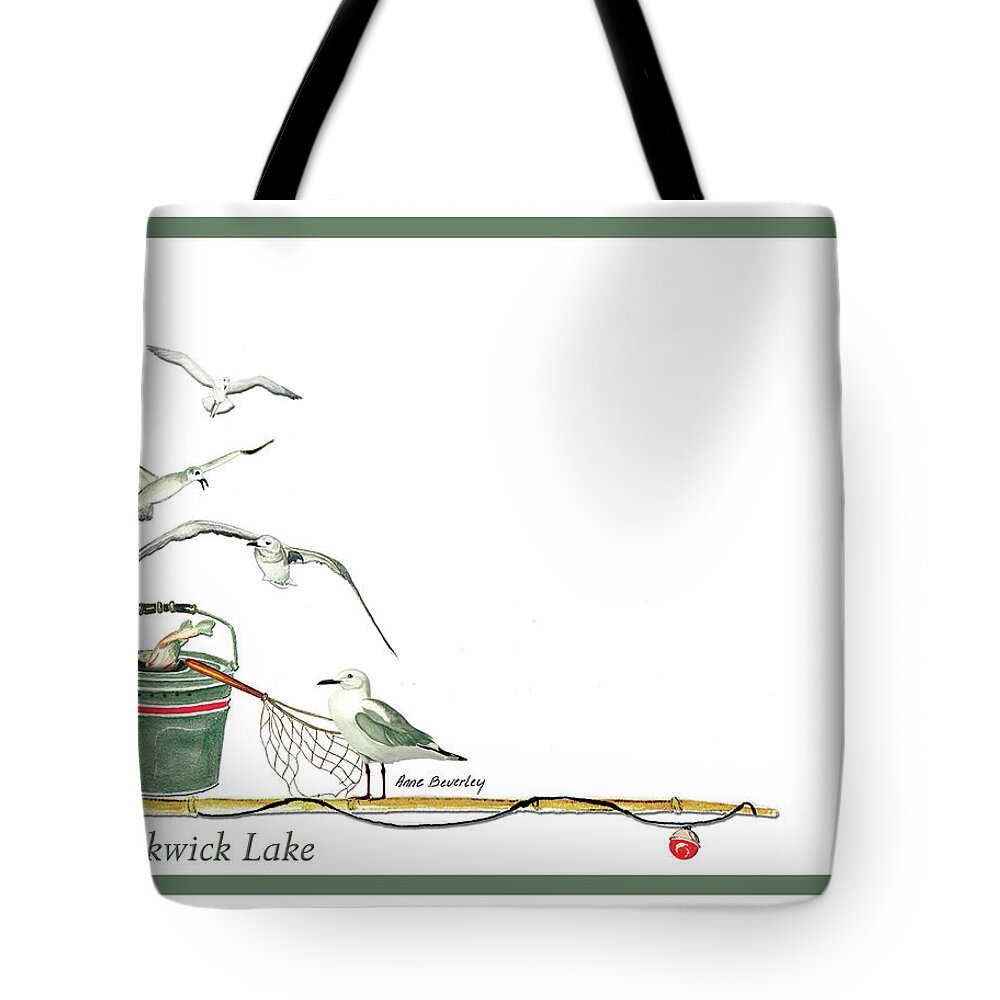 Note Card Design Tote Bag featuring the painting Note card for Pickwick by Anne Beverley-Stamps