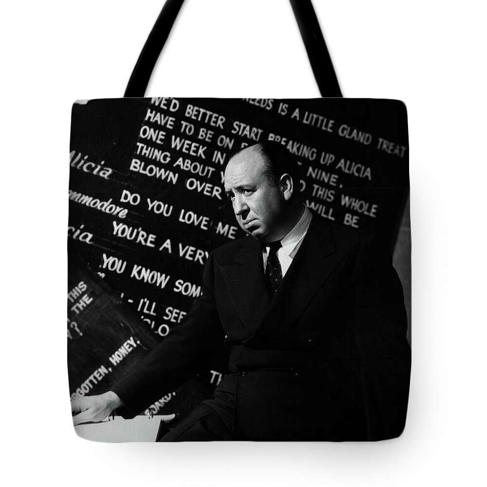 Alfred Hitchcock Tote Bag featuring the photograph Notorious - Alfred Hitchcock by Doc Braham