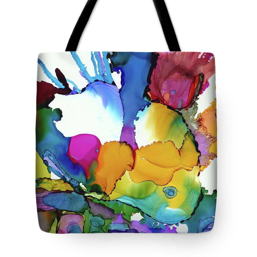 Abstract Tote Bag featuring the painting Nova by Winona's Sunshyne