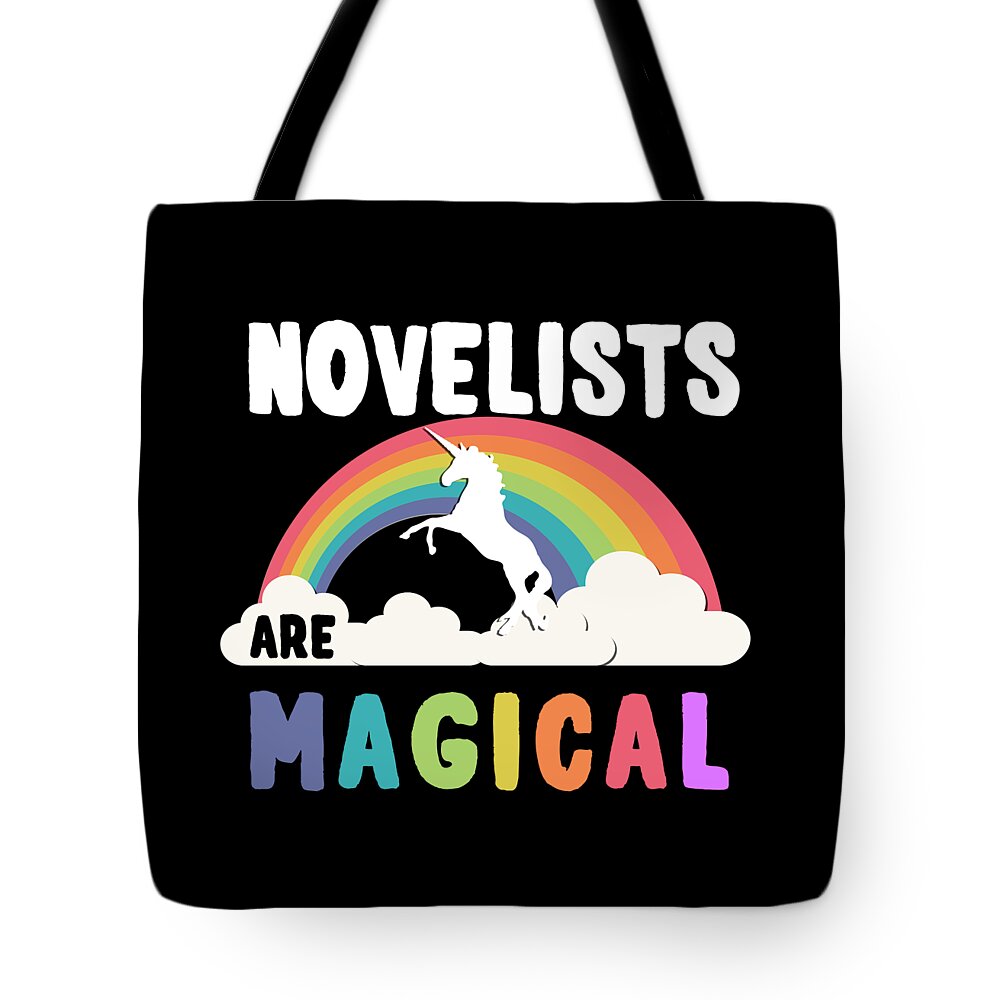 Funny Tote Bag featuring the digital art Novelists Are Magical by Flippin Sweet Gear