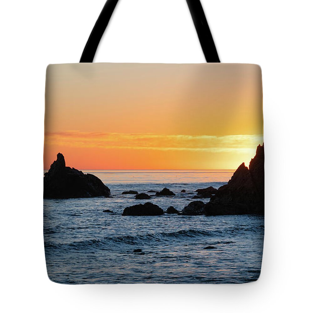 Beach Tote Bag featuring the photograph November Sunset in Malibu by Matthew DeGrushe