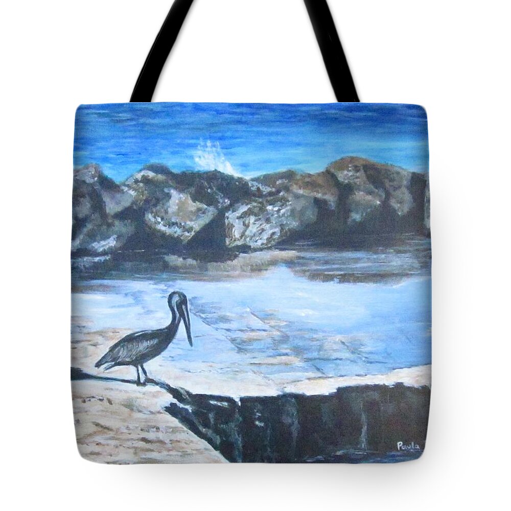 Painting Tote Bag featuring the painting Now What? by Paula Pagliughi