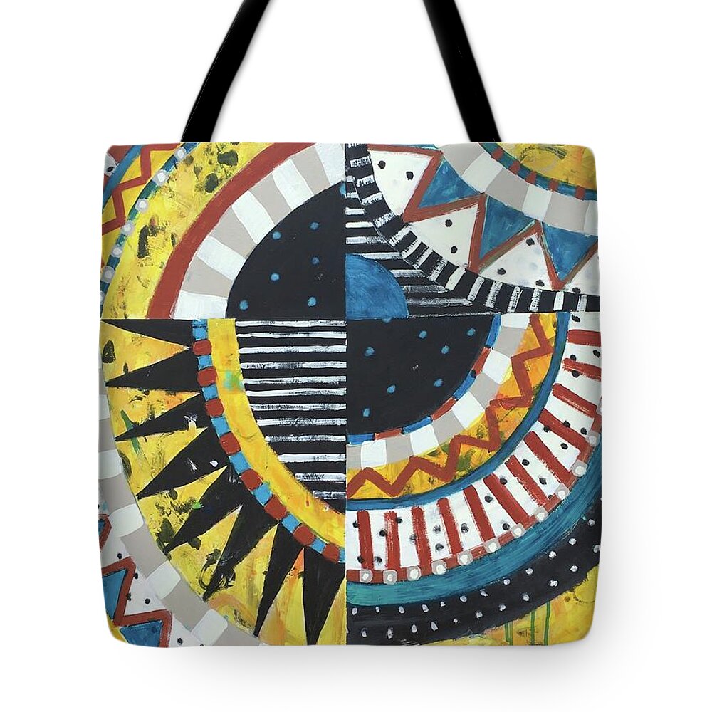 Pattern Tote Bag featuring the painting Number 20 by Cyndie Katz