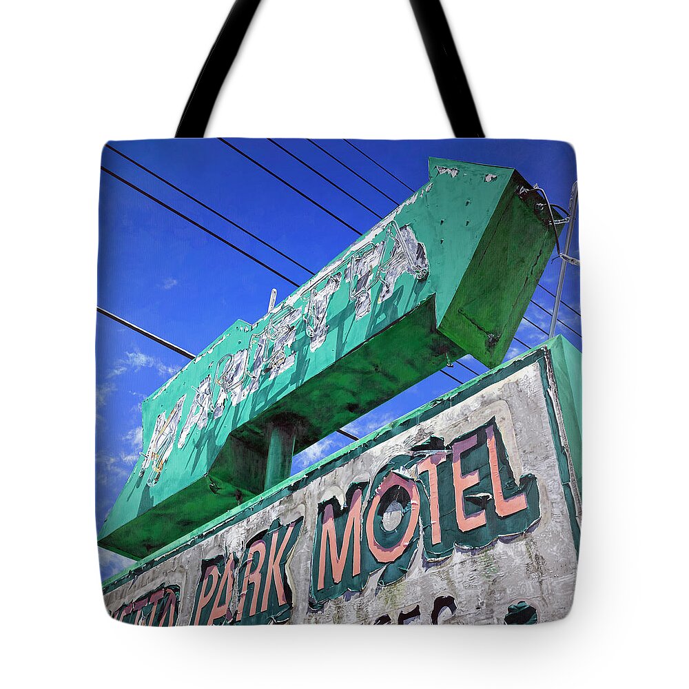 Sign Tote Bag featuring the painting Obsolete by Lisa Tennant