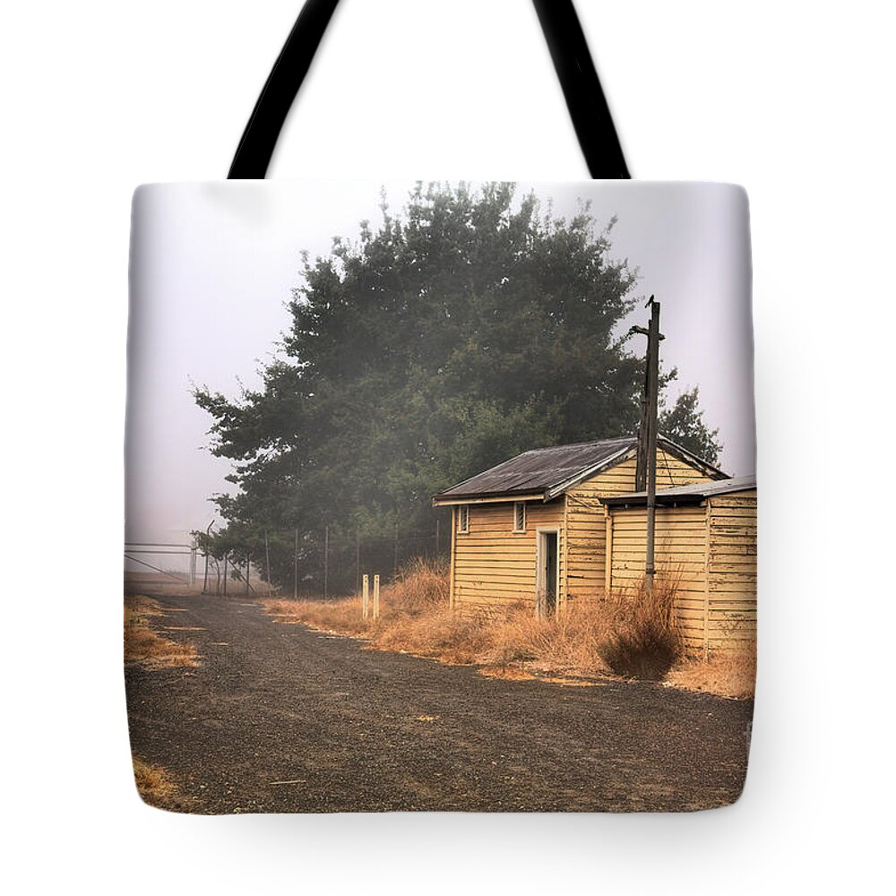 Bridgetown Tote Bag featuring the photograph Obsolete Railway Buildings, Bridgetown, Western Australia by Elaine Teague