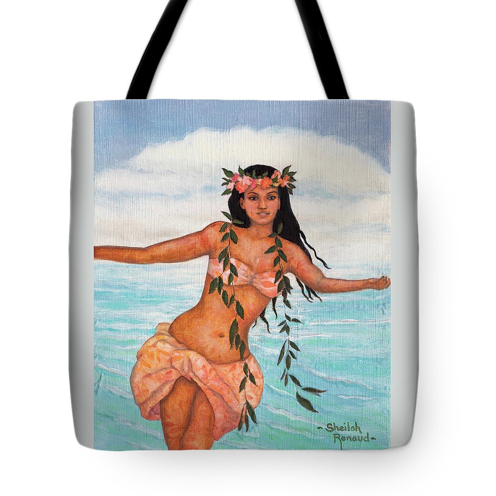 Ocean Tote Bag featuring the painting Ocean Dancer by Sheilah Renaud