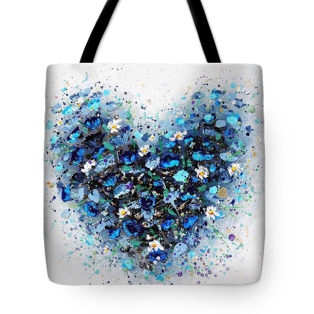Heart Tote Bag featuring the painting Ocean of Love by Amanda Dagg