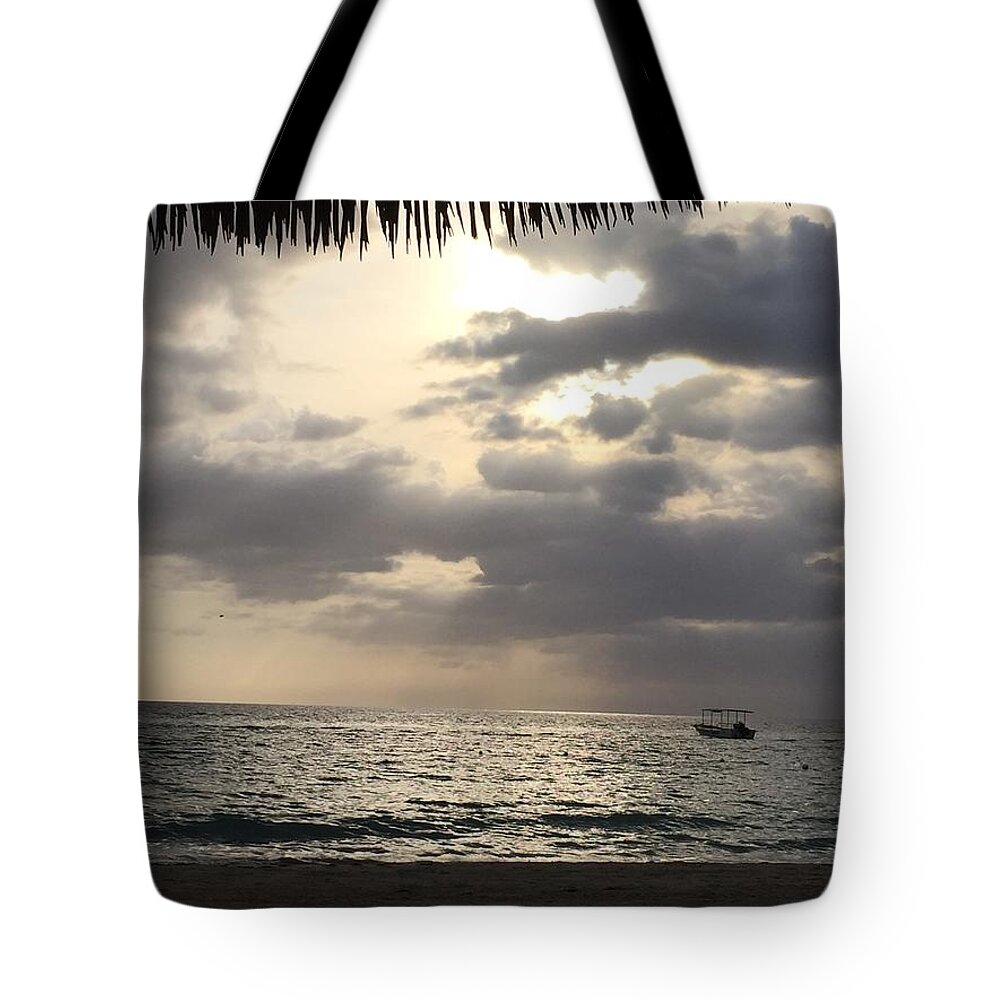 Digital Tote Bag featuring the photograph Ocean Rain by Lisa White