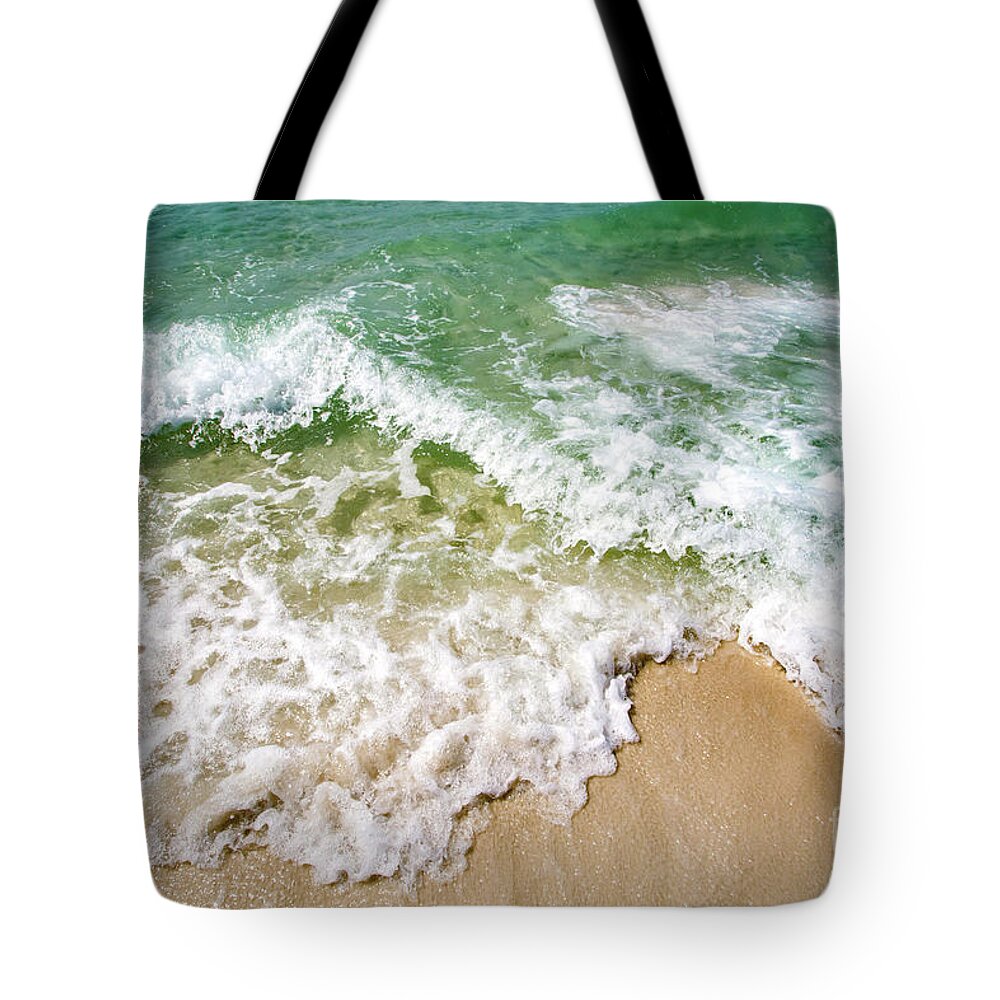 Beach Tote Bag featuring the photograph Ocean Waves by Beachtown Views