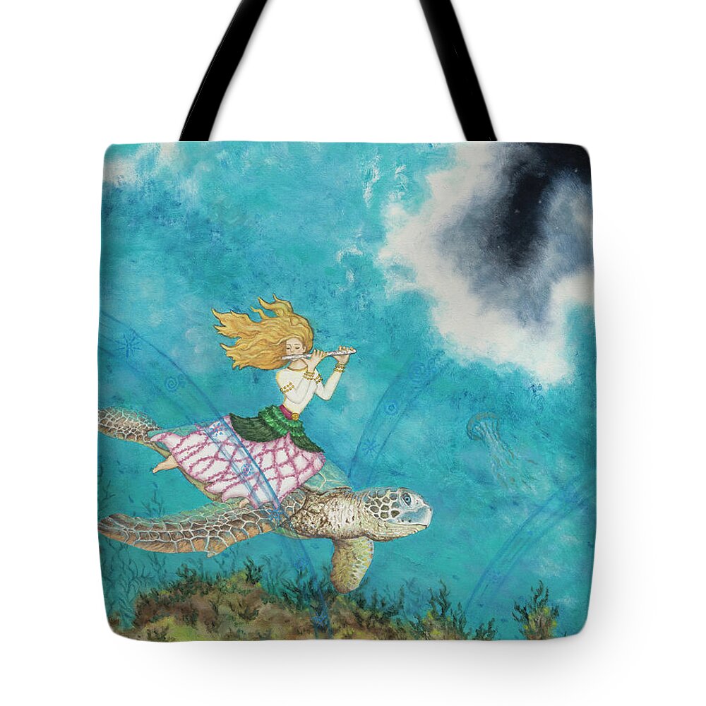 Ocean Tote Bag featuring the painting Oceanna by Sheilah Renaud