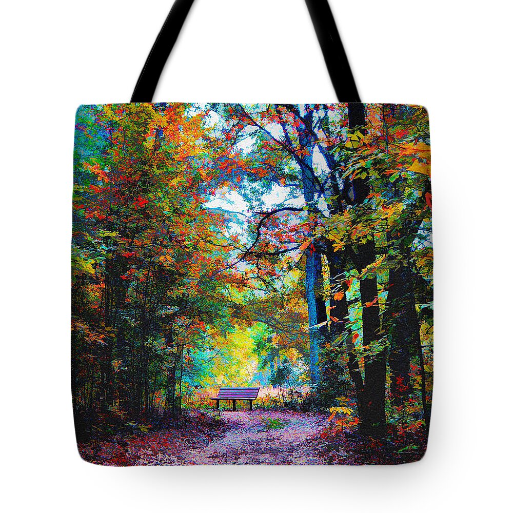 Macon Tote Bag featuring the digital art Ocmulgee Autumn by Rod Whyte