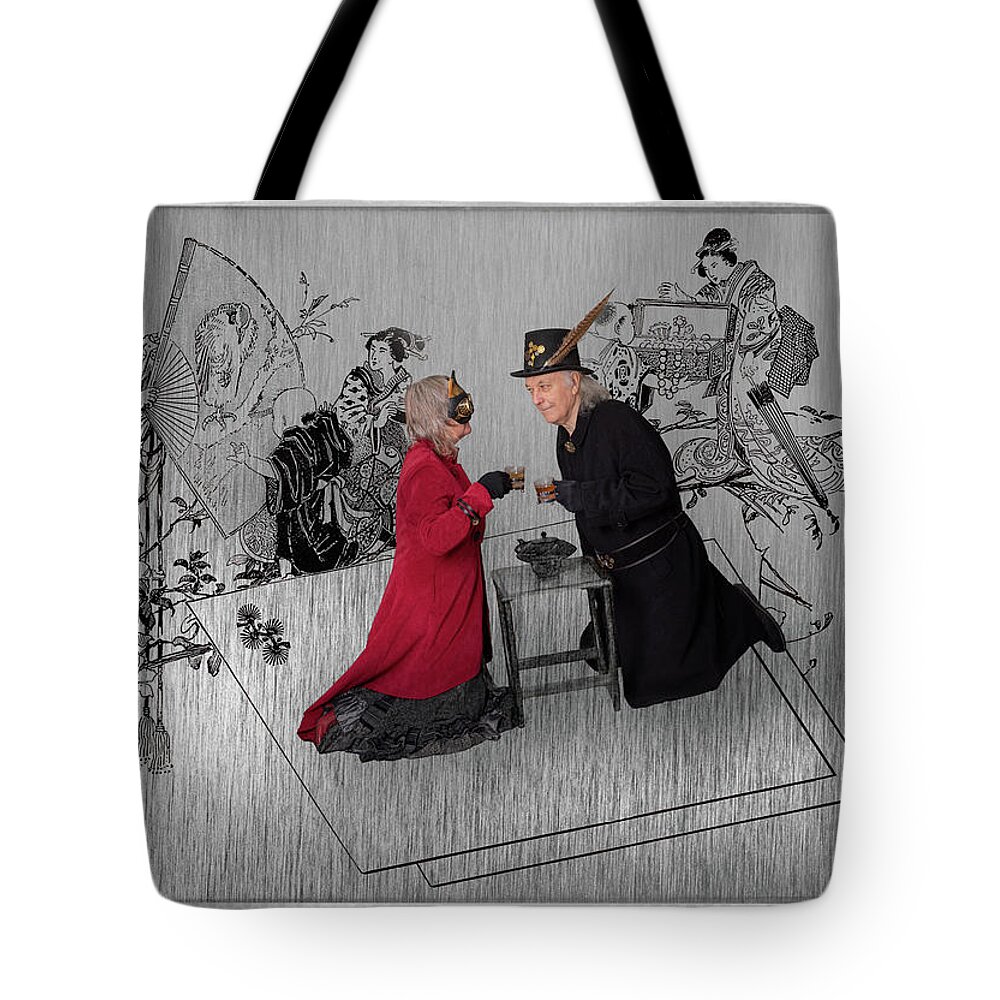 Steampunk Tote Bag featuring the photograph Of all the Tea-houses in all the World by Jean Gill