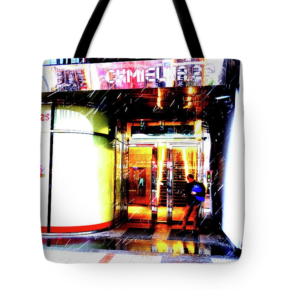 Office Tote Bag featuring the photograph Office Building Entrance In Warsaw, Poland 11 by John Siest