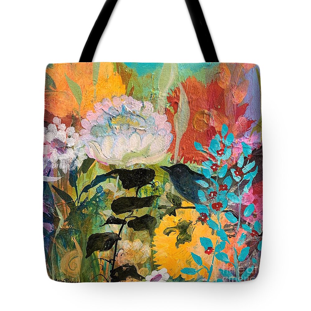 Fine Art Tote Bag featuring the painting Oh Glorious Day by Robin Pedrero