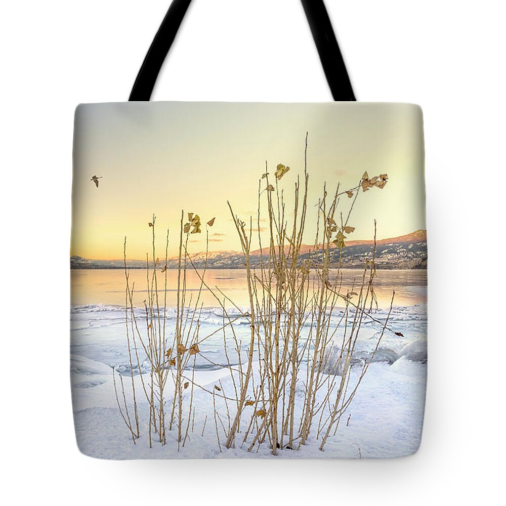   Penticton Tote Bag featuring the photograph Okanagan Gold by John Poon