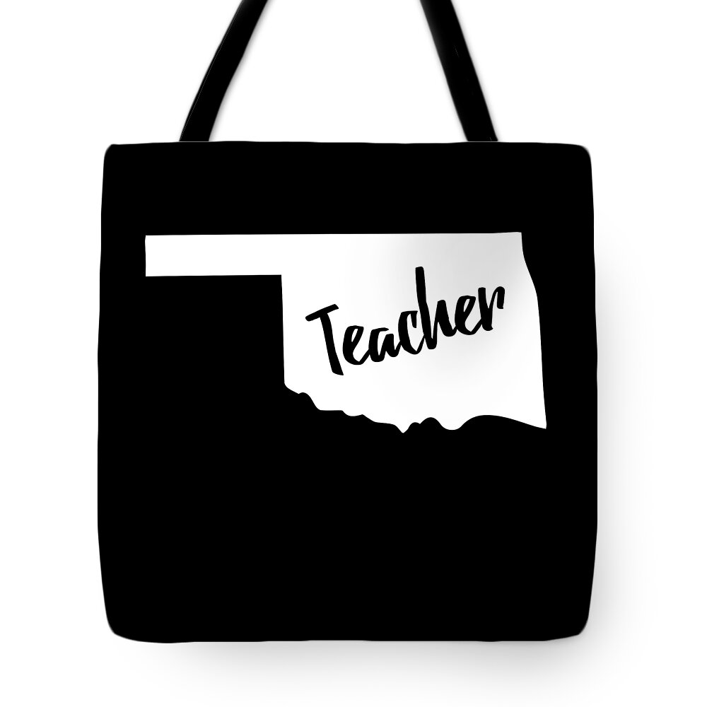 Funny Tote Bag featuring the digital art Oklahoma Teacher by Flippin Sweet Gear