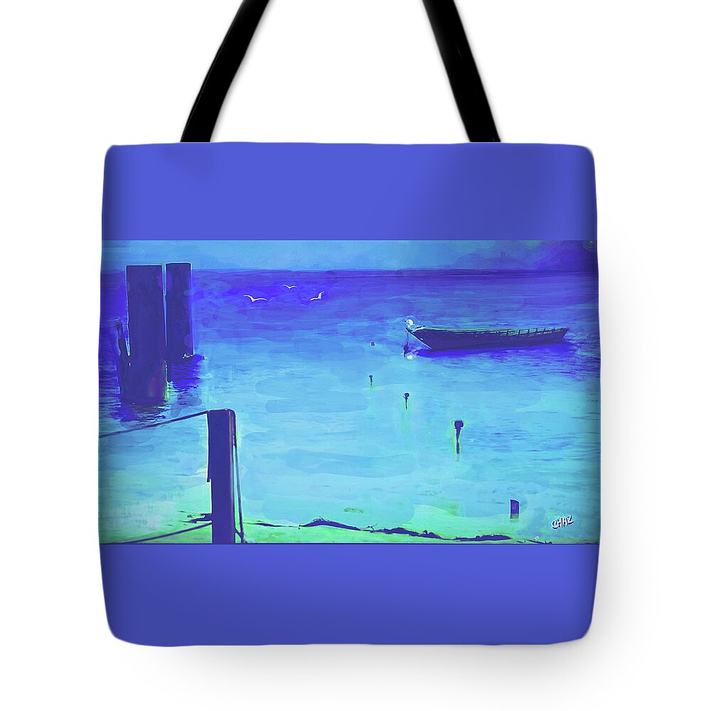 Waterfront Tote Bag featuring the painting Old Boat by CHAZ Daugherty
