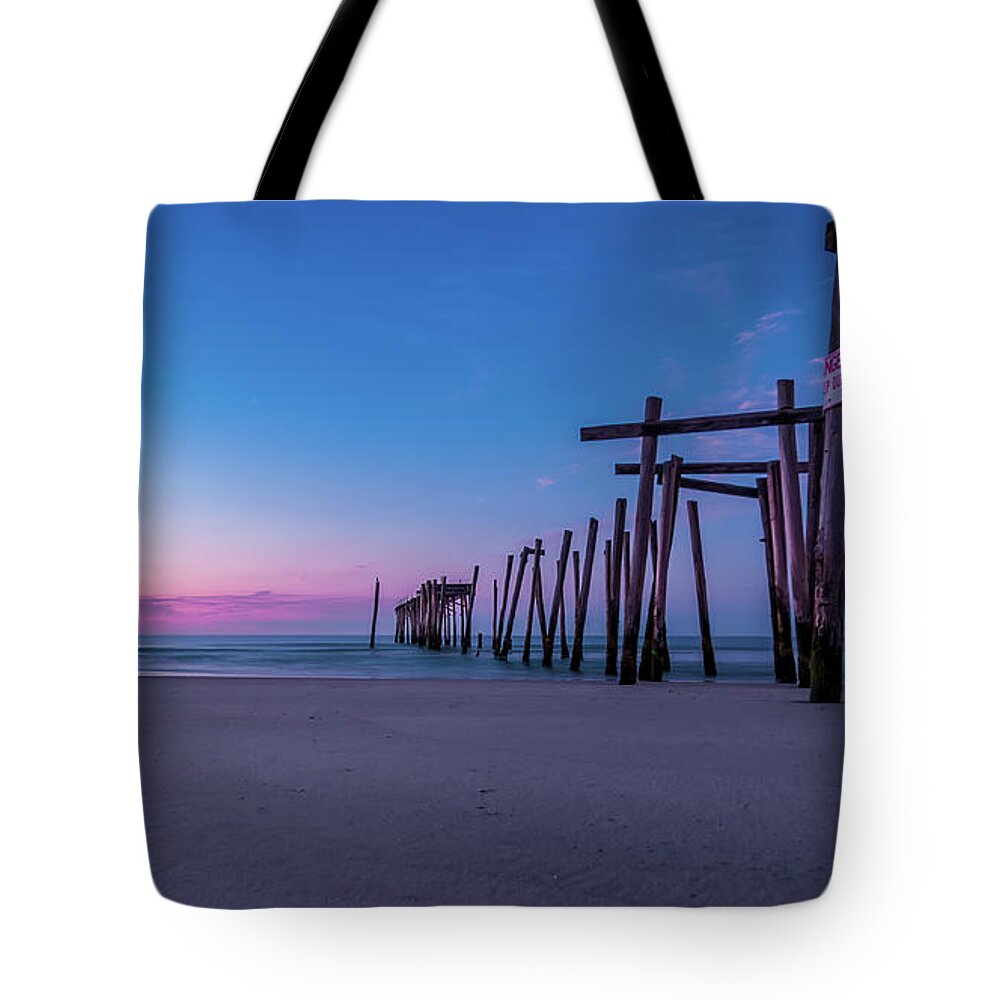 59th Pier Tote Bag featuring the photograph Old Broken 59th Street Pier 2 by Louis Dallara